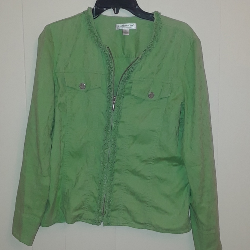M lime green Cold water Creek Jacket